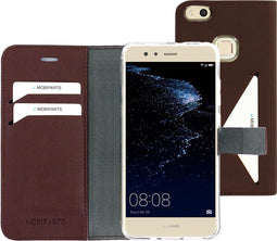 Huawei P10 Lite Hoesje - Premium Wallet/Boekhoesje - Eco Leer - Magneet Sluiting - Opberg vakken - Bruin - Mobiparts