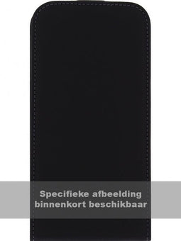 Huawei P8 Hoesje - Mobilize - Ultra Slim Serie - Kunstlederen Flipcase - Zwart - Hoesje Geschikt Voor Huawei P8