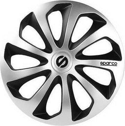 Hubkap Sparco SPC1673SVBK 16" Zwart/Ziverachtig (4 uds)