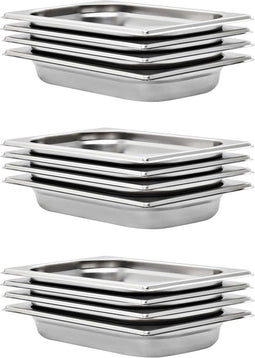 vidaXL - Gastronormbakken - 12 - st - GN - 1/4 - 40 - mm - roestvrij - staal