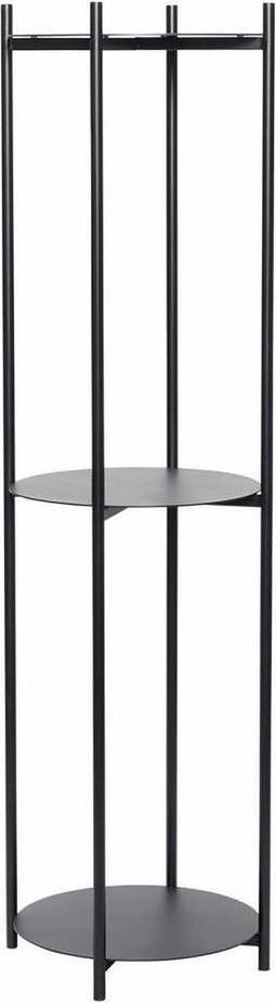 Hübsch 020703 Plantenrek met 3 planken metaal - Zwart - 44 x 152 cm