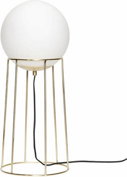 Hübsch 890606 Vloerlamp - ø25xH60cm - Metaal - Goud Wit