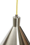 Hubsch Hanglamp metaal - nickel/geel