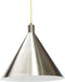 Hubsch Hanglamp metaal - nickel/geel