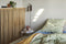HÜBSCH INTERIOR - BEAM zandkleur bijzettafel van metaal met blad van glas - Ø45 x h42cm