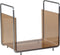 HÜBSCH INTERIOR - ECHO krantenbak, tijdschriftenrek bruin glas en nikkel frame - 46x34xh43cm