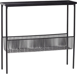 HÜBSCH INTERIOR - EYRIE grote console van zwart metaal - 100x30xh93cm