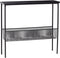 HÜBSCH INTERIOR - EYRIE grote console van zwart metaal - 100x30xh93cm