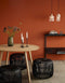 HÜBSCH INTERIOR - EYRIE grote console van zwart metaal - 100x30xh93cm