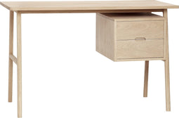 HÜBSCH INTERIOR - FSC® eiken bureau met ladekast, 2 lades