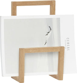 HÜBSCH INTERIOR - FSC® eiken magazinehouder tafel of wand - 17x10xh27 cm