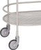 HÜBSCH INTERIOR - Grijs metalen trolley, roltafel met zwenkwielen