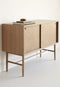 HÜBSCH INTERIOR - HERRINGBONE naturel FSC® eiken dressoir met visgraat motief - 100x40xh70cm