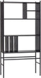 HÜBSCH INTERIOR - Kast DIVIDE zwart, met drie schappen - 79x32xh160cm