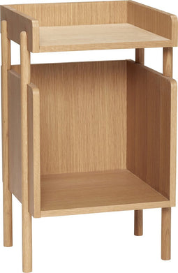 HÜBSCH INTERIOR - Kastje / bijzettafel van naturel eiken, FSC® - 38x35xh60cm