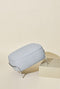 HÜBSCH INTERIOR - KUMO lichtblauw bankje met chromen poten OEKO-TEX® - 67x49xh37cm