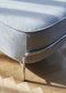 HÜBSCH INTERIOR - KUMO lichtblauw bankje met chromen poten OEKO-TEX® - 67x49xh37cm