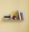 HÜBSCH INTERIOR - Lichtgrijs metalen boekenplankje wandrek - 60x20xh35cm