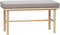 HÜBSCH INTERIOR - Naturel eiken bankje met lichtgrijze zitting FSC® - 85x40xh45 cm