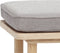 HÜBSCH INTERIOR - Naturel eiken bankje met lichtgrijze zitting FSC® - 85x40xh45 cm