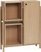 HÜBSCH INTERIOR - Naturel eiken wandkast met deur en open vakken FSC® - 76x25xH90cm