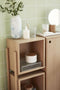 HÜBSCH INTERIOR - Naturel eiken wandkast met deur en open vakken FSC® - 76x25xH90cm