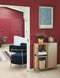 HÜBSCH INTERIOR - Naturel eiken wandkast met deur en open vakken FSC® - 76x25xH90cm