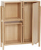 HÜBSCH INTERIOR - Naturel eiken wandkast met deur en open vakken FSC® - 76x25xH90cm
