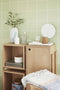 HÜBSCH INTERIOR - Naturel eiken wandkast met deur en open vakken FSC® - 76x25xH90cm
