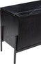 HÜBSCH INTERIOR - NOBU zwart dressoir van FSC® eucalyptushout, marmeren blad - 120x35xh51cm