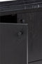 HÜBSCH INTERIOR - NOBU zwart dressoir van FSC® eucalyptushout, marmeren blad - 120x35xh51cm