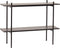 HÜBSCH INTERIOR - NORM zwart metalen opbergrek met twee schappen FSC® - 120x40xh90cm