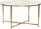 HÜBSCH INTERIOR - POND ronde messing salontafel met marmer effect blad - Ø80xh40cm