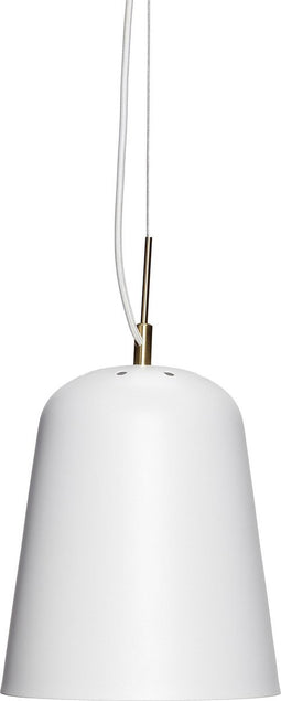 HÜBSCH INTERIOR - Ronde hanglamp van mat wit metaal - ø22xh35cm