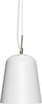 HÜBSCH INTERIOR - Ronde hanglamp van mat wit metaal - ø22xh35cm