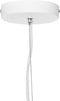 HÜBSCH INTERIOR - Ronde hanglamp van mat wit metaal - ø22xh35cm