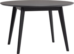 HÜBSCH INTERIOR - STAY tonde zwart eiken eettafel met nano-laminaat blad - Ø120xh76cm