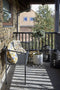 HÜBSCH INTERIOR - VILLA - rechthoekige zwarte tuinbank van metaal - 133x59xh82cm