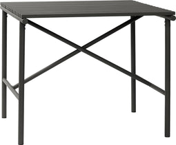 HÜBSCH INTERIOR - VILLA - Vierkante zwarte tuintafel van metaal - 90x90xh75cm