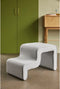 HÜBSCH INTERIOR - WAVE grijze hocker van duurzaam polyester - 72x40xh42cm