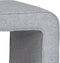 HÜBSCH INTERIOR - WAVE grijze hocker van duurzaam polyester - 72x40xh42cm