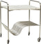 HÜBSCH INTERIOR - WAVE vernikkeld metalen trolley met terrazzo blad en zwenkwielen - 50x49xh51cm