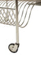 HÜBSCH INTERIOR - WAVE vernikkeld metalen trolley met terrazzo blad en zwenkwielen - 50x49xh51cm