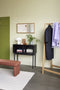 HÜBSCH INTERIOR - Zwart dressoir incl. deurtjes met glas FSC® essen - 90x35xh90cm