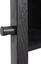 HÜBSCH INTERIOR - Zwart dressoir incl. deurtjes met glas FSC® essen - 90x35xh90cm