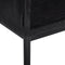 HÜBSCH INTERIOR - Zwart dressoir incl. deurtjes met glas FSC® essen - 90x35xh90cm