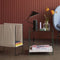 HÜBSCH INTERIOR - Zwart tijdschriftenrek van katoen en metaal - 43x25xh50cm
