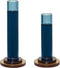 Hubsch Kandelaren set van 2 comet blauw 13 en 17cm hoog