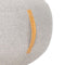 Hubsch Poef met leren band Rond Lichtgrijs Wol 75 x H35c