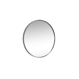 Hübsch Retro Wall Mirror Round Brushed nickel